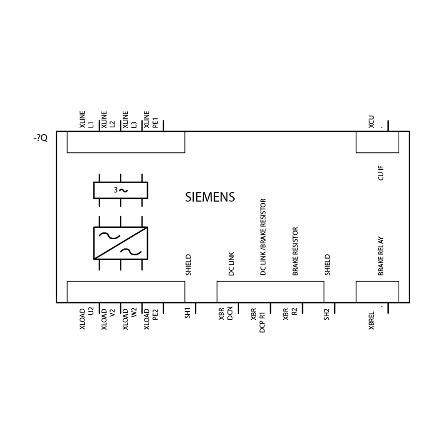 Siemens 6SL3210-1PE22-7AL0 SINAMICS GÜÇ MODÜLÜ PM240-2 DAHİLİ Filtre