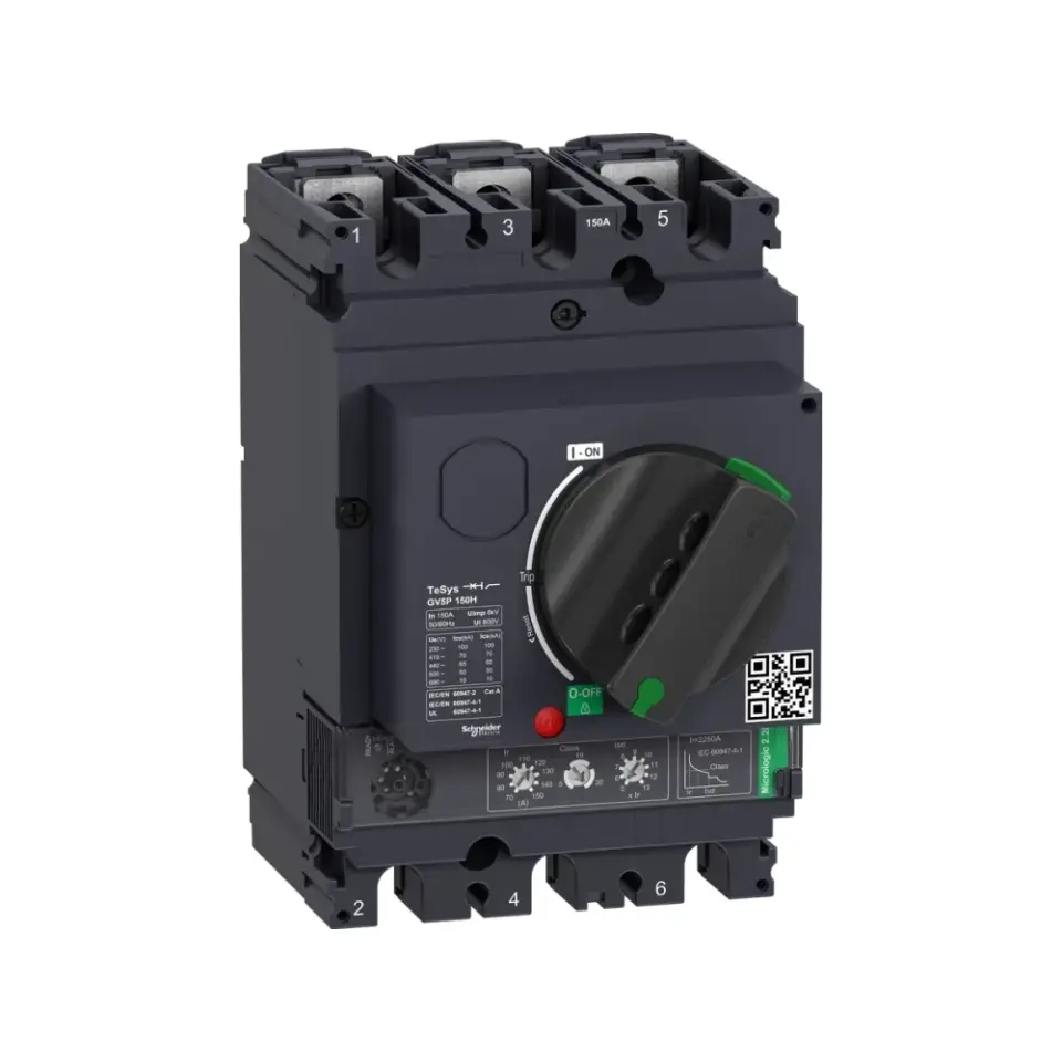Schneider Electric GV5P150H, TeSys Giga, 70-150 Amper, 55-75 kW, Motor Koruma Şalteri, 70 kA