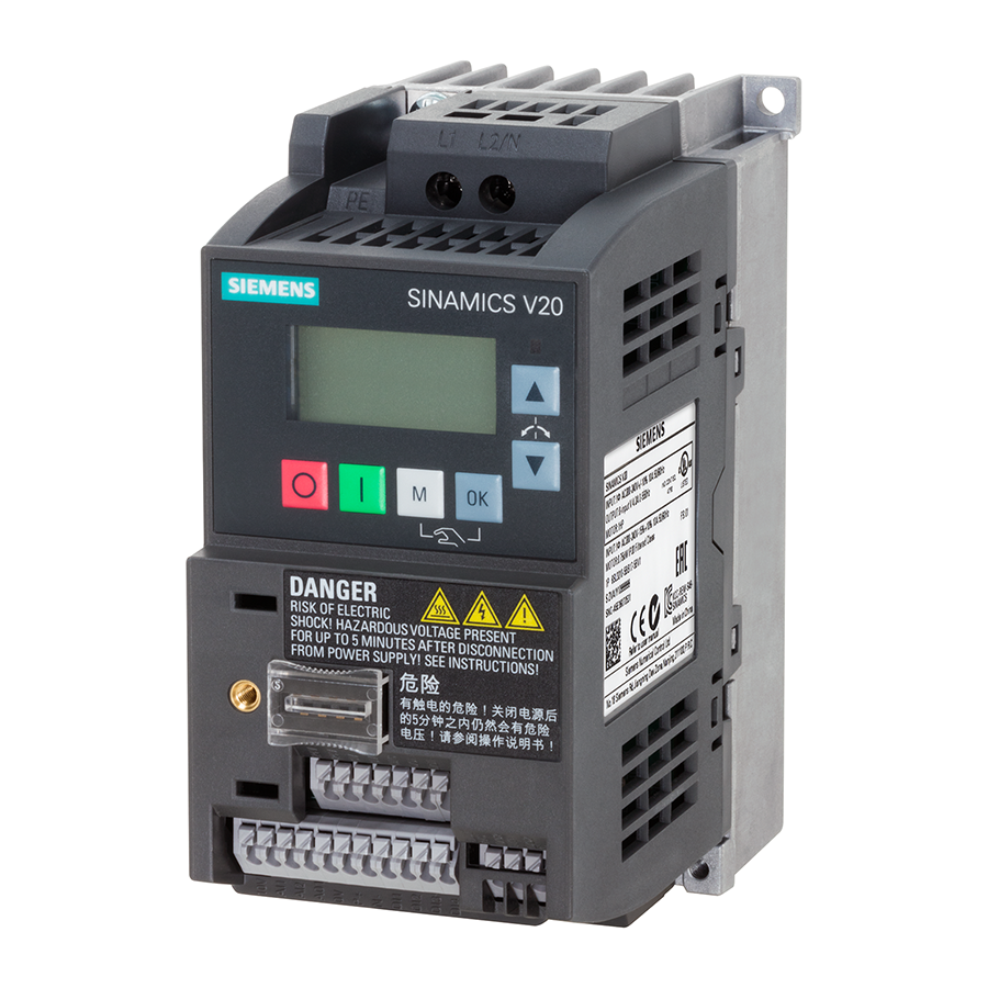 Siemens 6SL3210-5BB17-5UV1 SINAMICS V20 0,75 kW