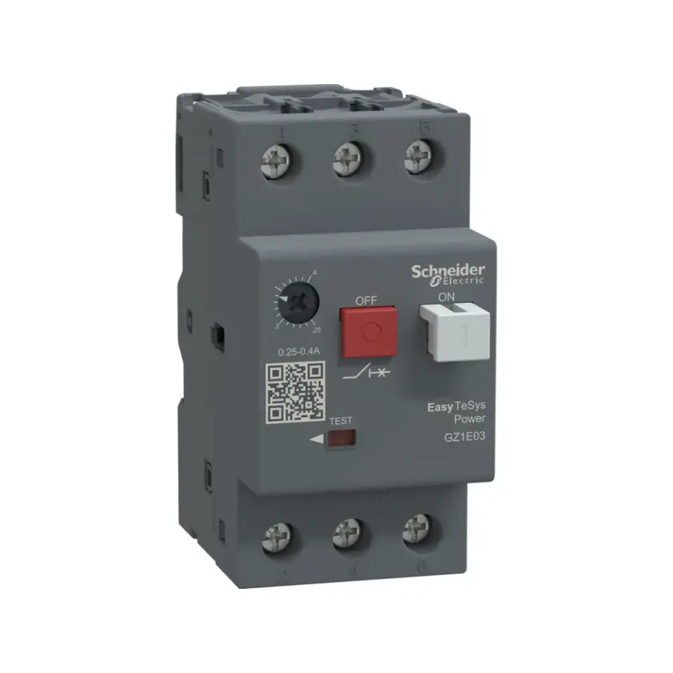 Schneider Electric GZ1E03, EasyPact TVS, 0.25-0.40 Amper, 0.09 kW, Motor Koruma Şalteri, 100 kA