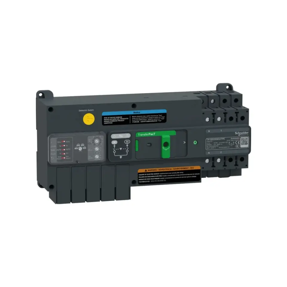 Schneider Electric TA10D2S0633TPE, TransferPacT, 63 Amper, 2 Kutuplu, Standart Otomatik Transfer Şalteri, TA10
