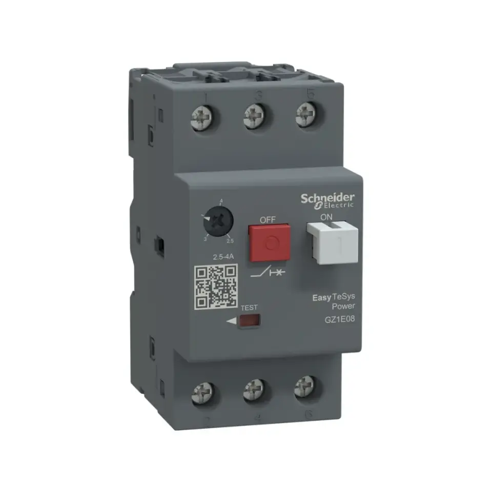 Schneider Electric GZ1E08, EasyPact TVS, 2.5-4 Amper, 1.5 kW, Motor Koruma Şalteri, 100 kA