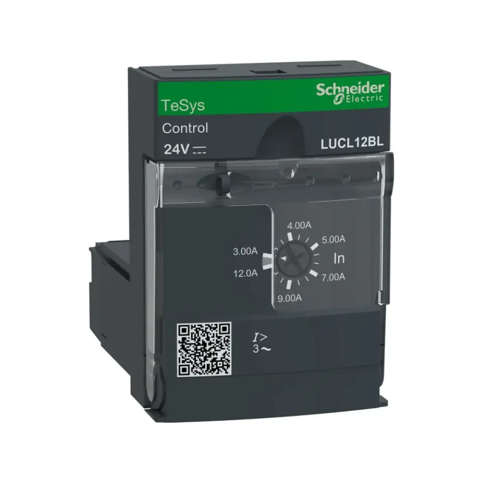 Schneider Electric LUCL12BL, TeSys U, 3-12 Amper, Entegre Motor Yolverici Manyetik Kontrol Ünitesi, Sınıf 10, Trifaze, 24 Volt DC