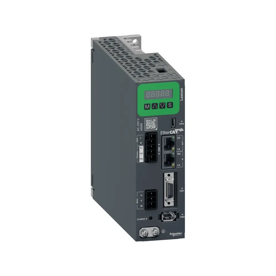 Schneider LXM18ESU04M2X, Easy Lexium 18E, 0.4 kW, Servo Sürücü, Monofaze 200-240 Volt AC, EtherCAT, STO