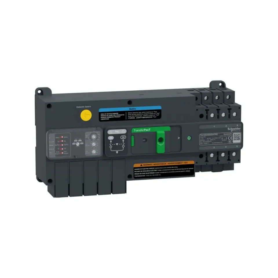 Schneider Electric TA10D3S0504TPE, TransferPacT, 50 Amper, 3 Kutuplu, Standart Otomatik Transfer Şalteri, TA10