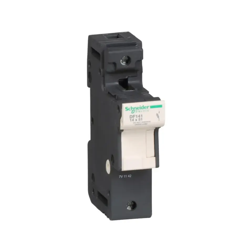 Schneider Electric DF141, TeSys DF, 50 Amper, 1 Kutuplu, Kartuş Sigorta Yuvası, 14x51mm Sigortalar için