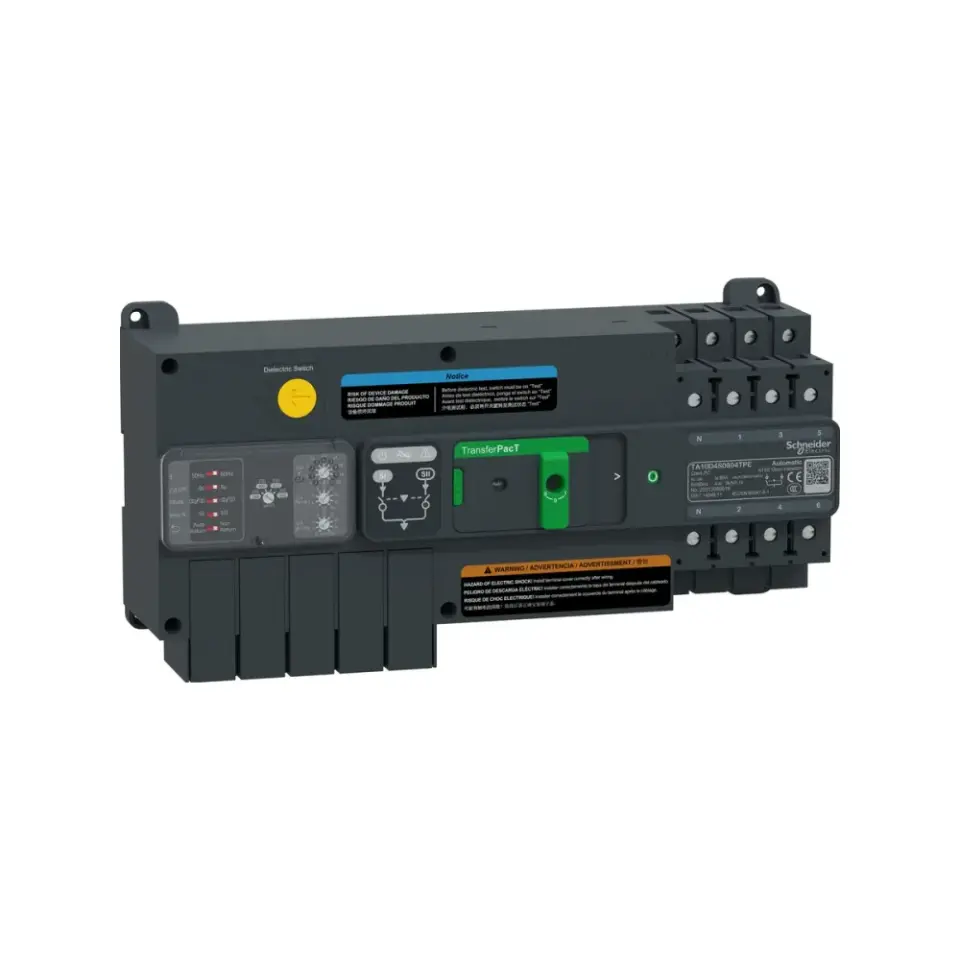 Schneider Electric TA10D4S0804TPE, TransferPacT, 80 Amper, 4 Kutuplu, Standart Otomatik Transfer Şalteri, TA10