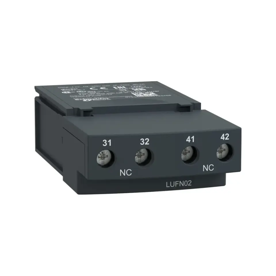 Schneider Electric LUFN02, TeSys U, Entegre Motor Yolvericiler için Yardımcı Kontak Modülü, 2NK