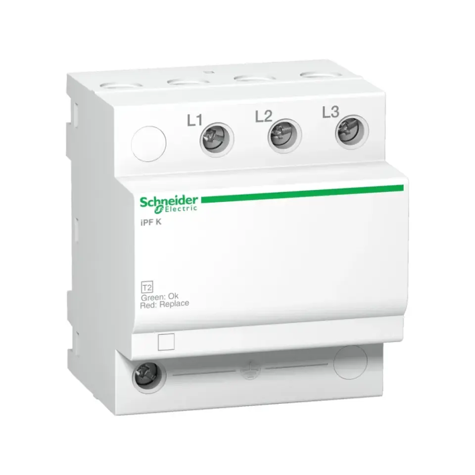 Schneider Electric A9L15582, Acti 9 iPF 40, AG Parafudr, 3 Kutup, Tip 2, C Sınıfı, 40 kA