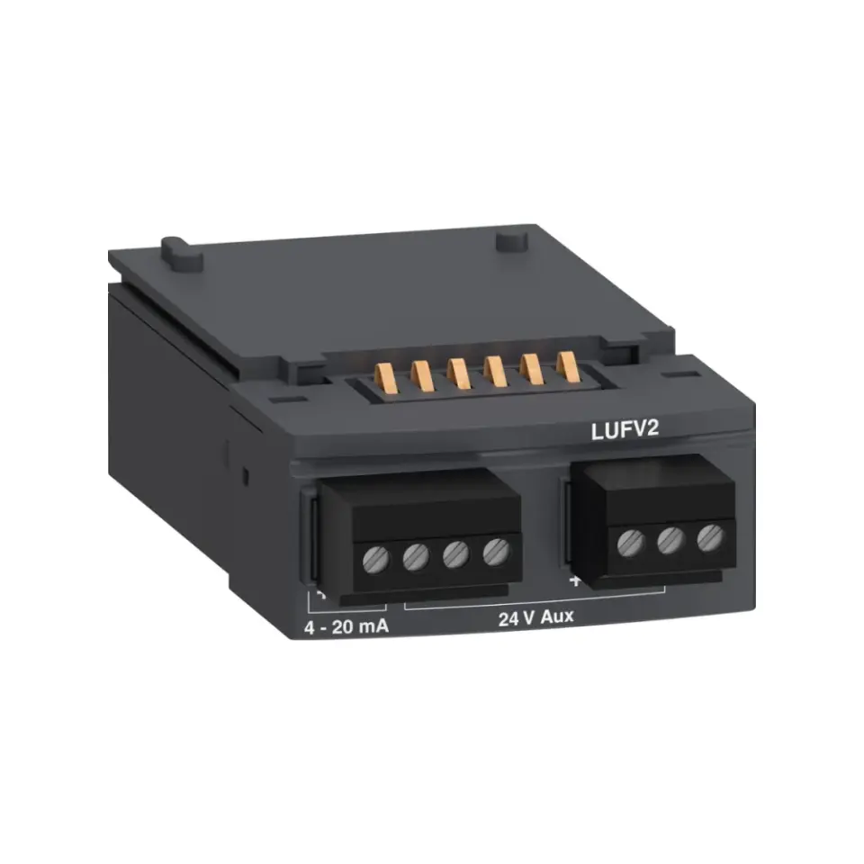 Schneider Electric LUFV2, TeSys U, Entegre Motor Yolvericiler için Motor Yükü Modülü, 2-20 mA