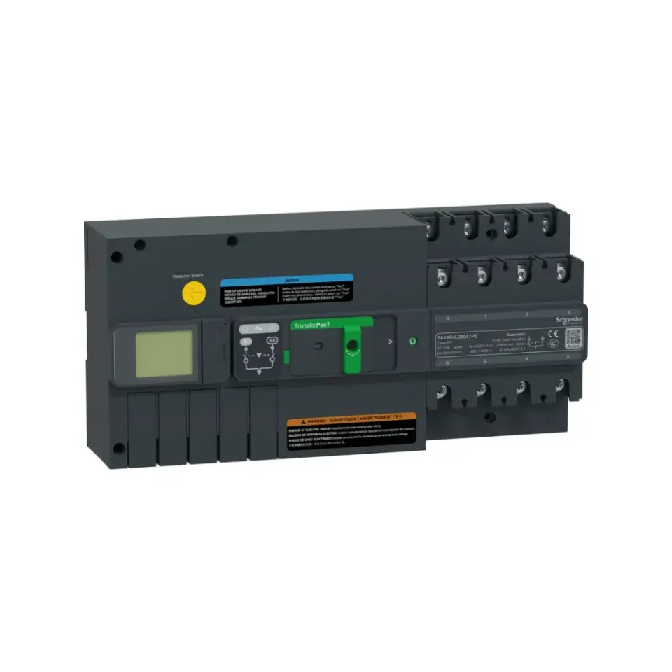 Schneider Electric TA16D4L1254TPE, TransferPacT, 125 Amper, 4 Kutuplu, Aktif Otomatik Transfer Şalteri, TA16, LCD Ekranlı