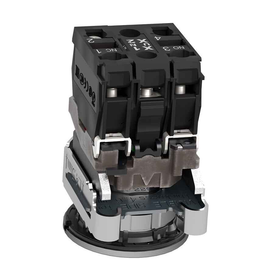 Schneider XB4FW31B5 Işıklı, yaylı butonlar LED 24 VAC /DC Beyaz 1 NA+1 NK Buton ve Akseuarları
