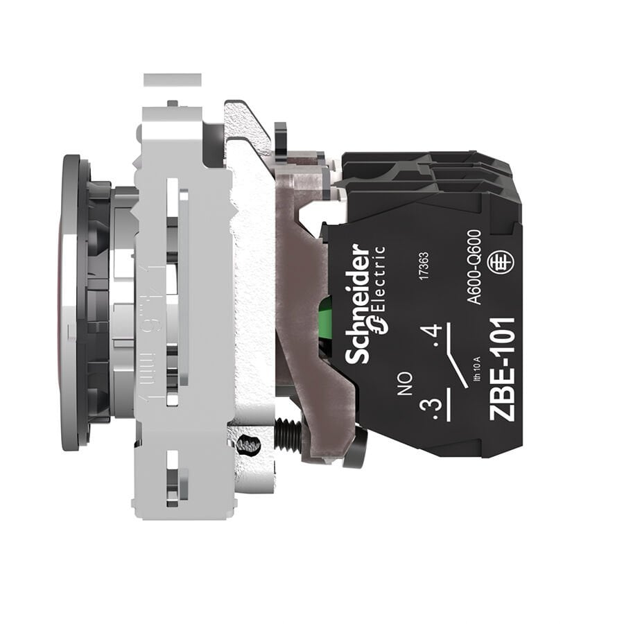 Schneider XB4FW34B5 Işıklı, yaylı butonlar LED 24 VAC /DC Kırmızı 1 NA+1 NK Buton ve Akseuarları