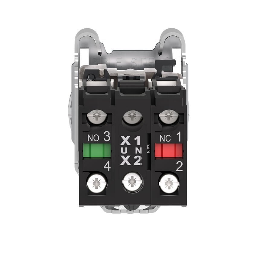 Schneider XB4FW36M5 Işıklı, yaylı butonlar LED 230 VAC Mavi 1 NA+1 NK Buton ve Akseuarları
