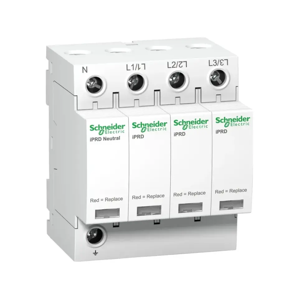 Schneider Electric A9L20600, Acti 9 iPRD20, Kartuşlu Tip, AG Parafudr, 3 Kutup+Nötr, Tip 2, C Sınıfı, 20 kA