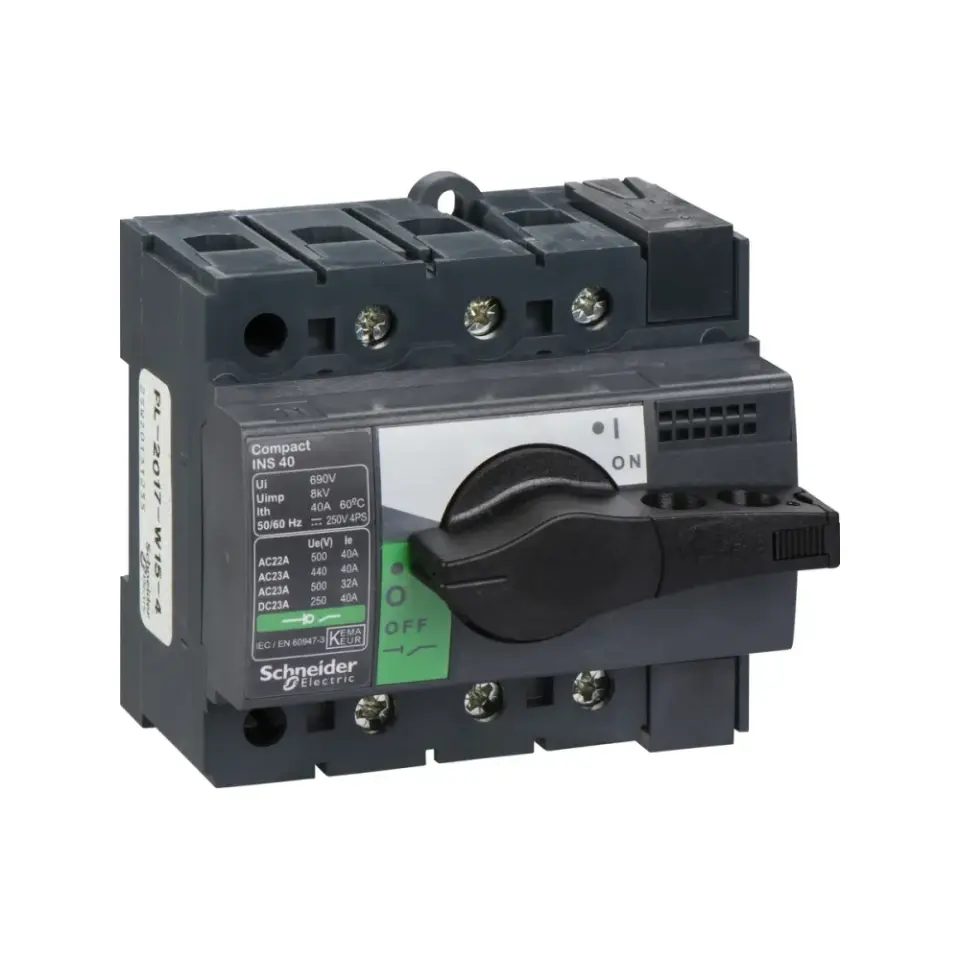 Schneider Electric 28900, ComPact INS, 40 Amper, 3 Kutuplu, Siyah Yük Ayırıcı, 15 kA, INS40