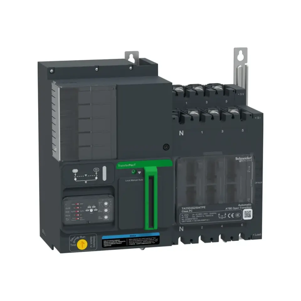 Schneider Electric TA25D3S2504TPE, TransferPacT, 250 Amper, 3 Kutuplu, Standart Otomatik Transfer Şalteri, TA25