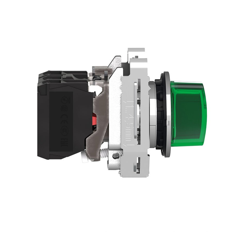 Schneider XB4FK133B5 Işıklı, mandal buton LED 24 VAC /DC Yeşil 1 NA+1 NK Buton ve Akseuarları