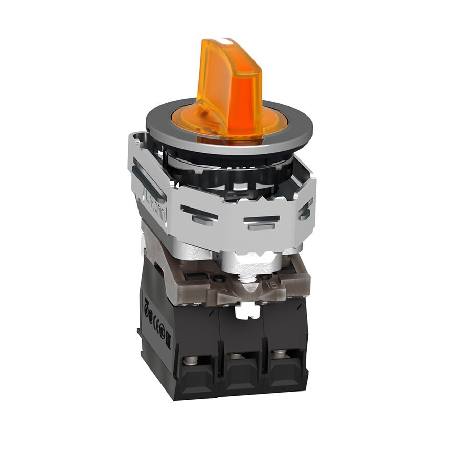 Schneider XB4FK135B5 Işıklı, mandal buton LED 24 VAC /DC Turuncu 1NA+1NK Buton ve Akseuarları