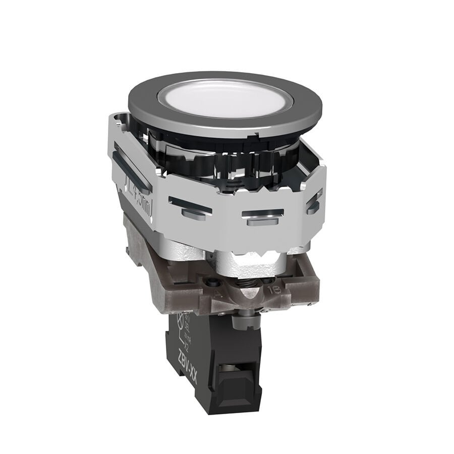 Schneider XB4FVM1 Sinyal lambaları LED”li 230 V AC Beyaz Buton ve Akseuarları