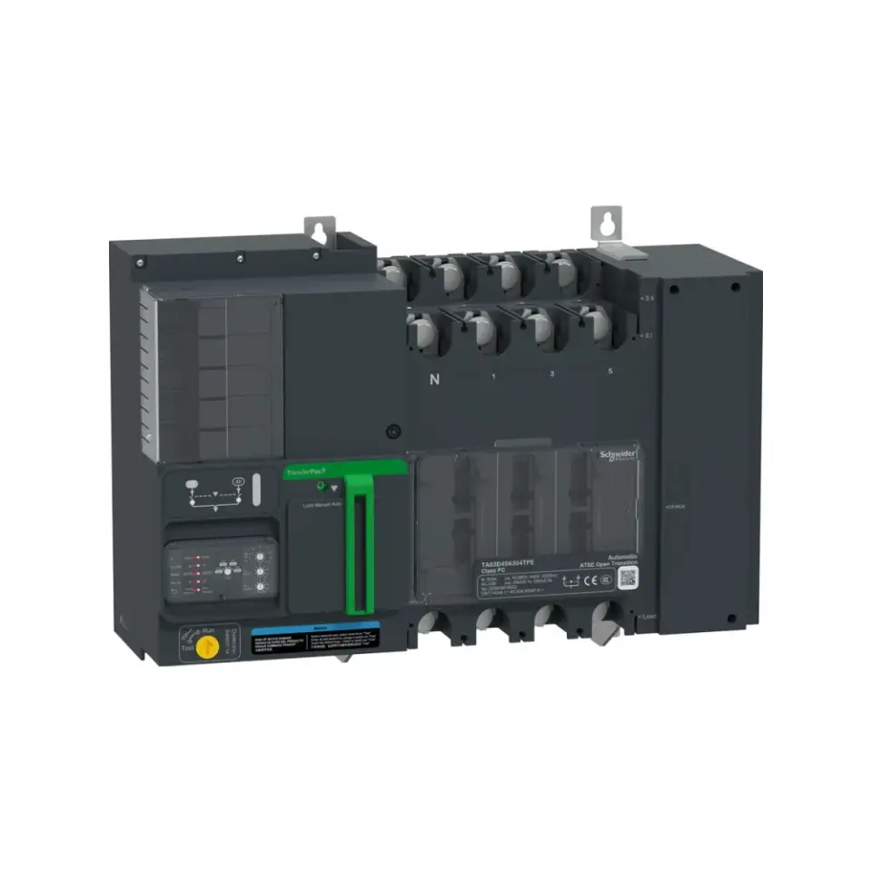 Schneider Electric TA63D4S5004TPE, TransferPacT, 500 Amper, 4 Kutuplu, Standart Otomatik Transfer Şalteri, TA63