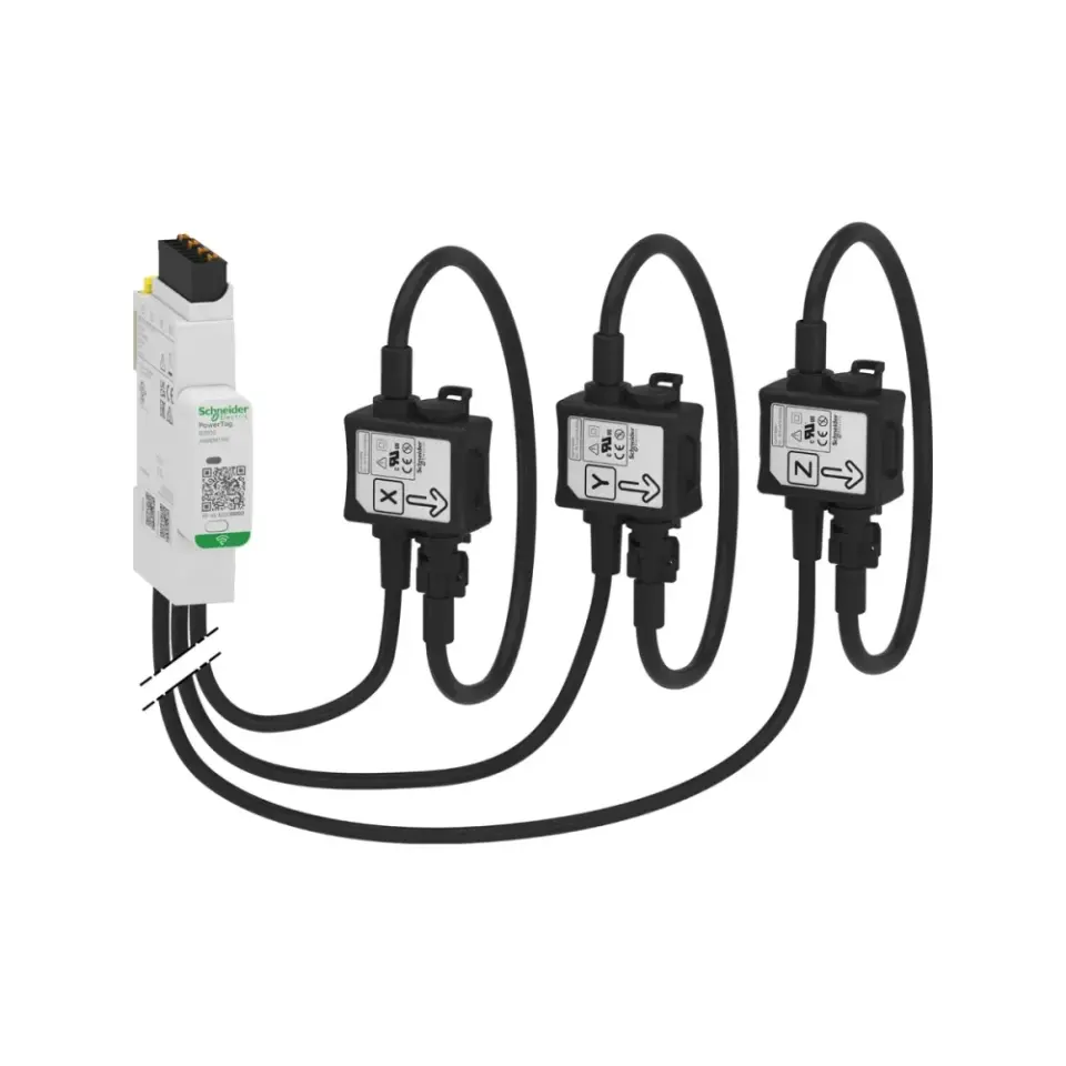 Schneider Electric A9MEM1593, Acti 9 PowerTag, 2000 Amper, 4 Kutuplu, Wireless Enerji Sensörü, Baraya Montaj