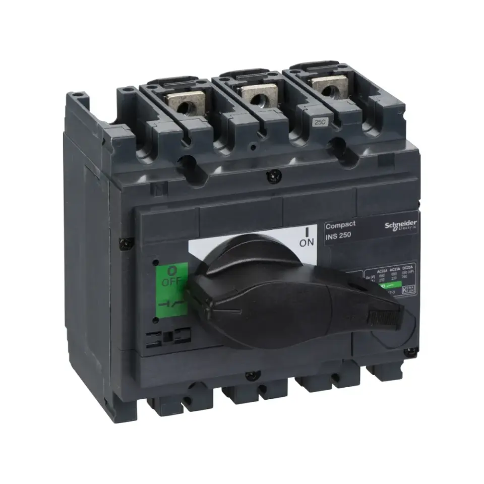 Schneider Electric 31106, ComPact INS, 250 Amper, 3 Kutuplu, Siyah Yük Ayırıcı, 30 kA, INS250