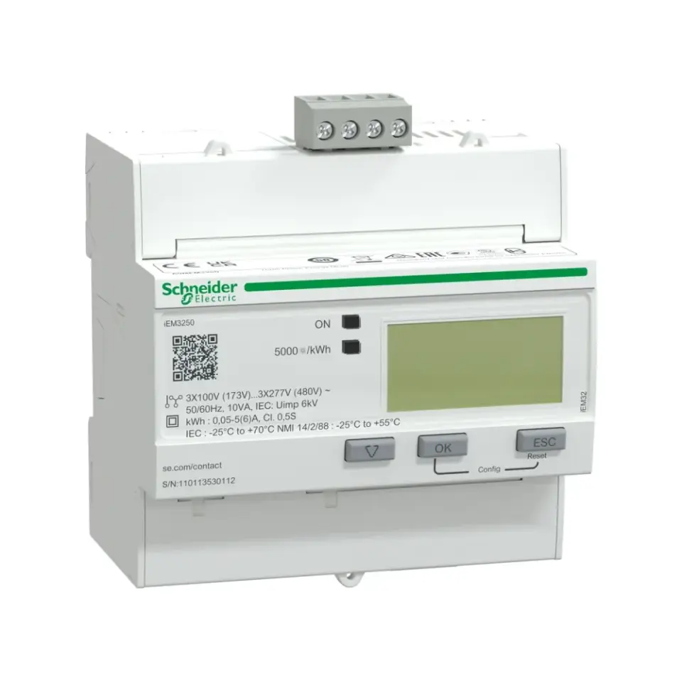 Schneider Electric A9MEM3250, Acti 9 iEM3000, CT, iEM3250, Enerji Ölçer, Modbus