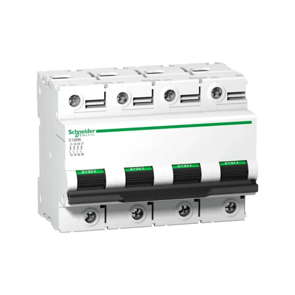 Schneider Electric A9N18372, Acti 9 C120N, 80 Amper, 4 Kutuplu, C Tipi, Otomatik Sigorta, 10 kA, 4x80C