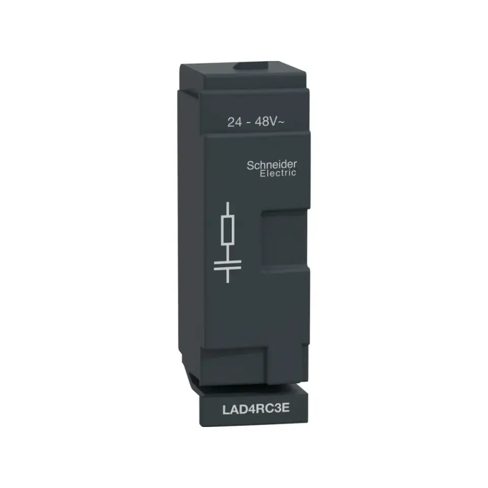 Schneider Electric LAD4RC3E, TeSys Deca, LC1D40A-D65A Kontatörler İçin RC Filtre, 24-48 Volt AC