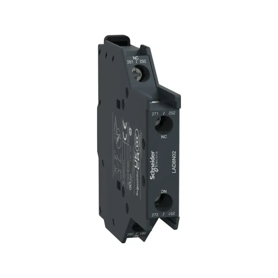 Schneider Electric LAD8N02, TeSys Deca, Kontatörler İçin Yana Geçmeli Tip Yardımcı Kontak Blok, 2NK