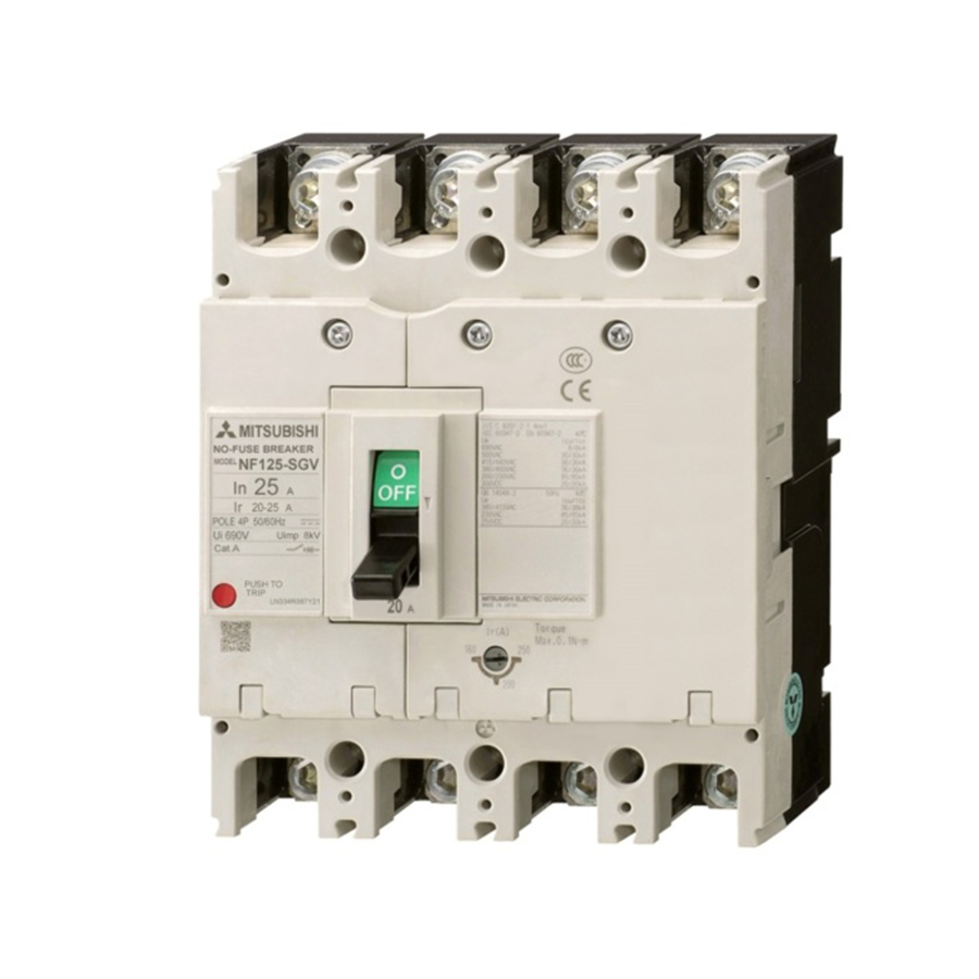 Mitsubishi NF125-SGV 4P 70-100A LVS