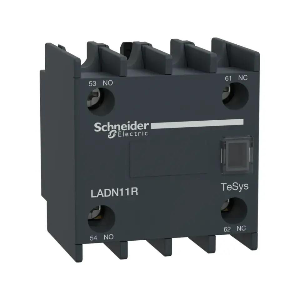 Schneider Electric LADN11R, TeSys Deca, Kontatörler İçin Toza Karşı Dayanıklı Toza Karşı Dayanıklı Yardımcı Kontak Blok, 1NA+1NK