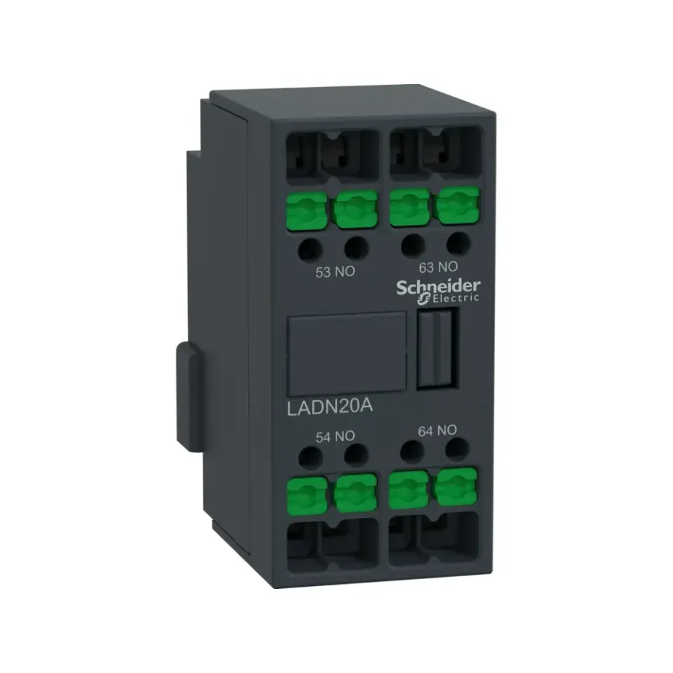 Schneider Electric LADN20A, TeSys Deca, Kontaktörler İçin Snap-in Bağlantılı Yardımcı Kontak Blok, 2NA