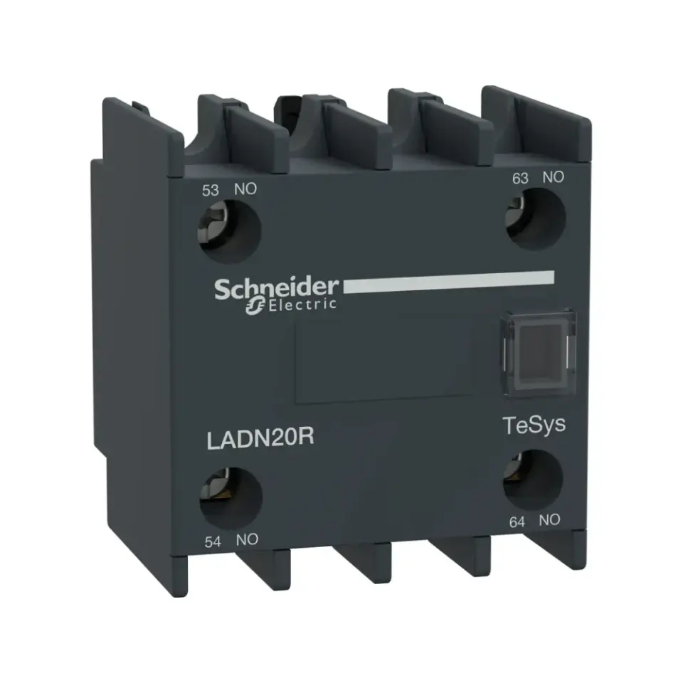 Schneider Electric LADN20R, TeSys Deca, Kontatörler İçin Toza Karşı Dayanıklı Yardımcı Kontak Blok, 2NA