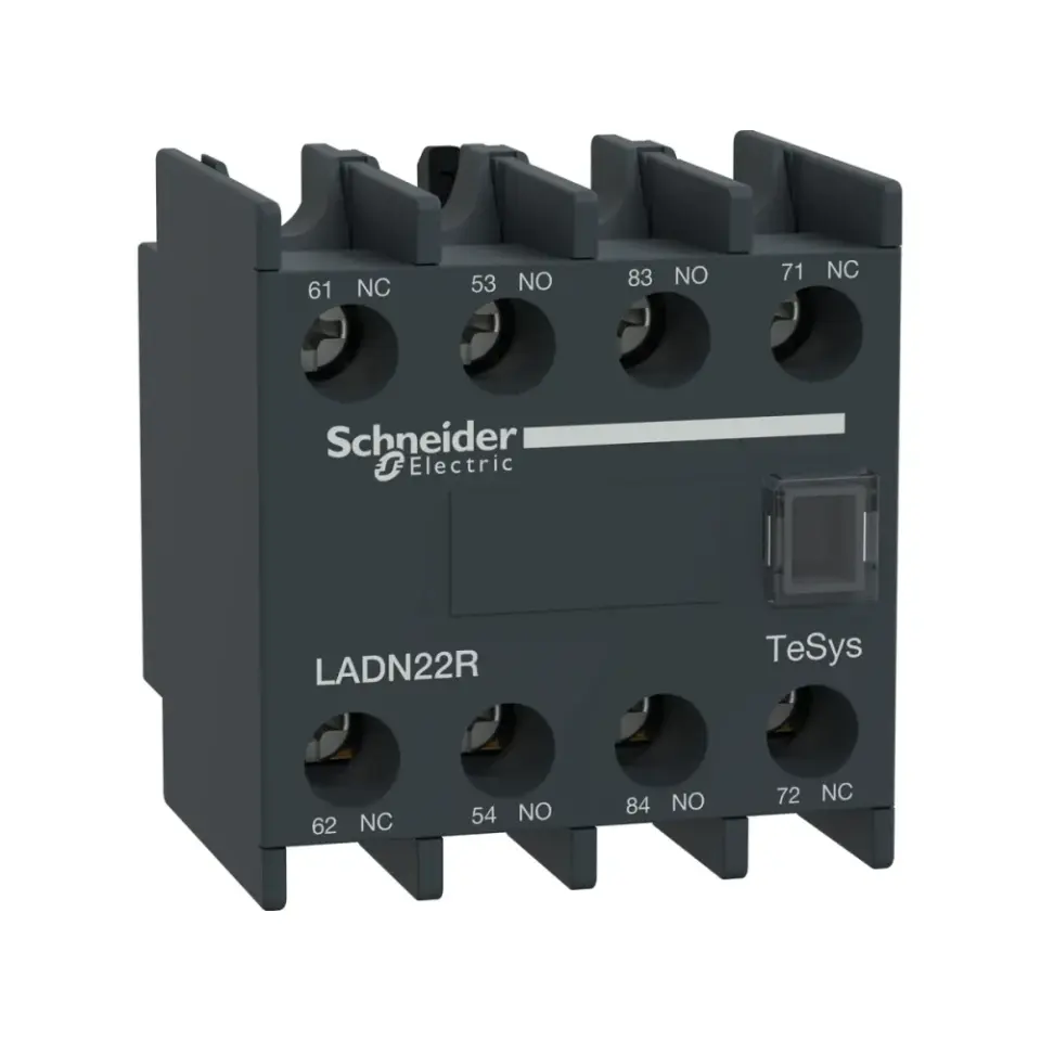 Schneider Electric LADN22R, TeSys Deca, Kontatörler İçin Toza Karşı Dayanıklı Yardımcı Kontak Blok, 2NA+2NK
