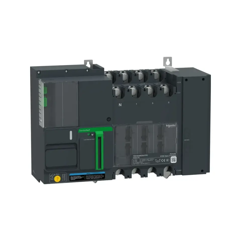 Schneider Electric TR63D4R3204TPE, TransferPacT, 320 Amper, 4 Kutuplu, Remote Otomatik Transfer Şalteri, TR63, LCD Ekranlı, Uzaktan Konrollü