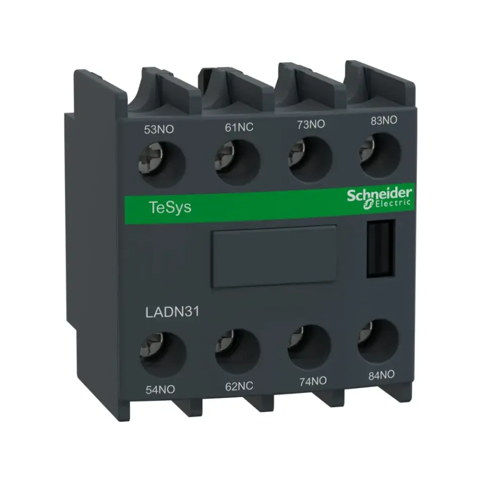 Schneider Electric LADN31, TeSys Deca, Kontatörler İçin Yardımcı Kontak Blok, 3NA+1NK