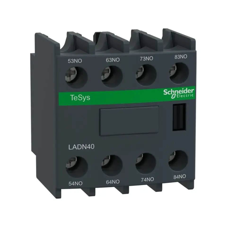 Schneider Electric LADN40, TeSys Deca, Kontatörler İçin Yardımcı Kontak Blok, 4NA