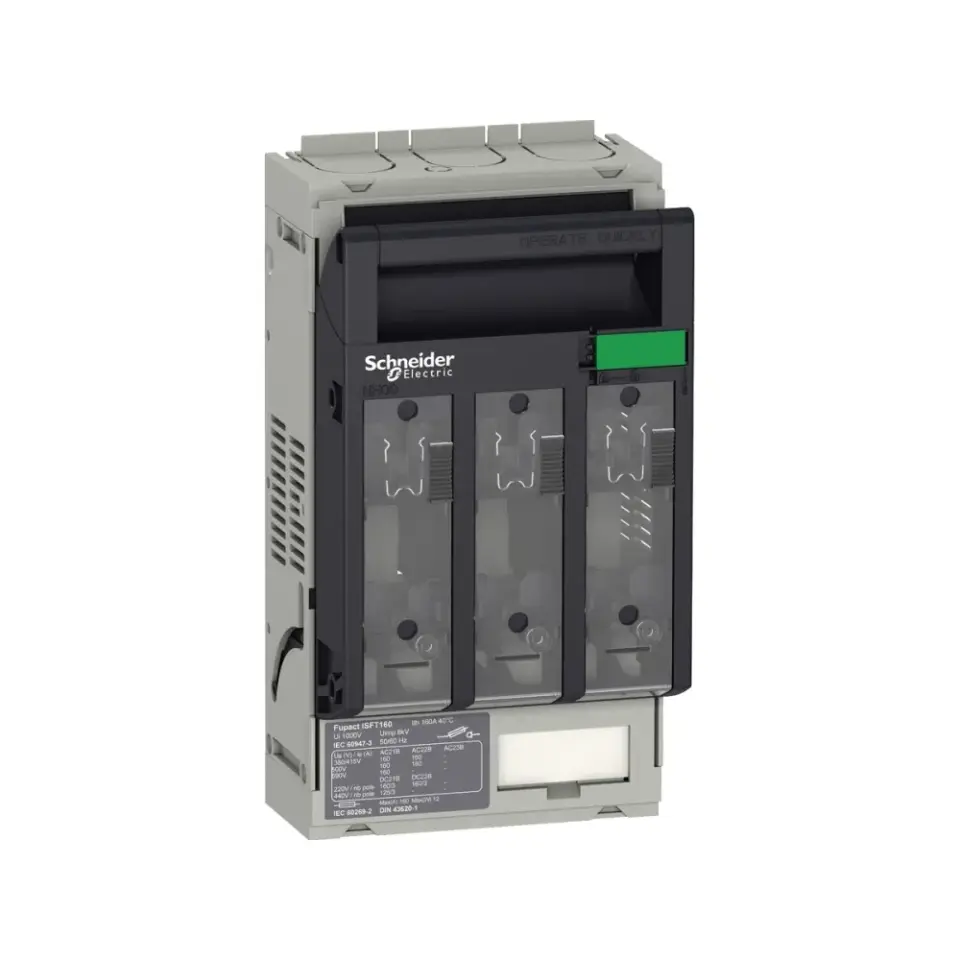 Schneider Electric LV480801, FuPact ISFT, 160 Amper, 3 Kutuplu, NH 00 Sigortalar için Yük Ayırıcı, M8 Konnektörlü