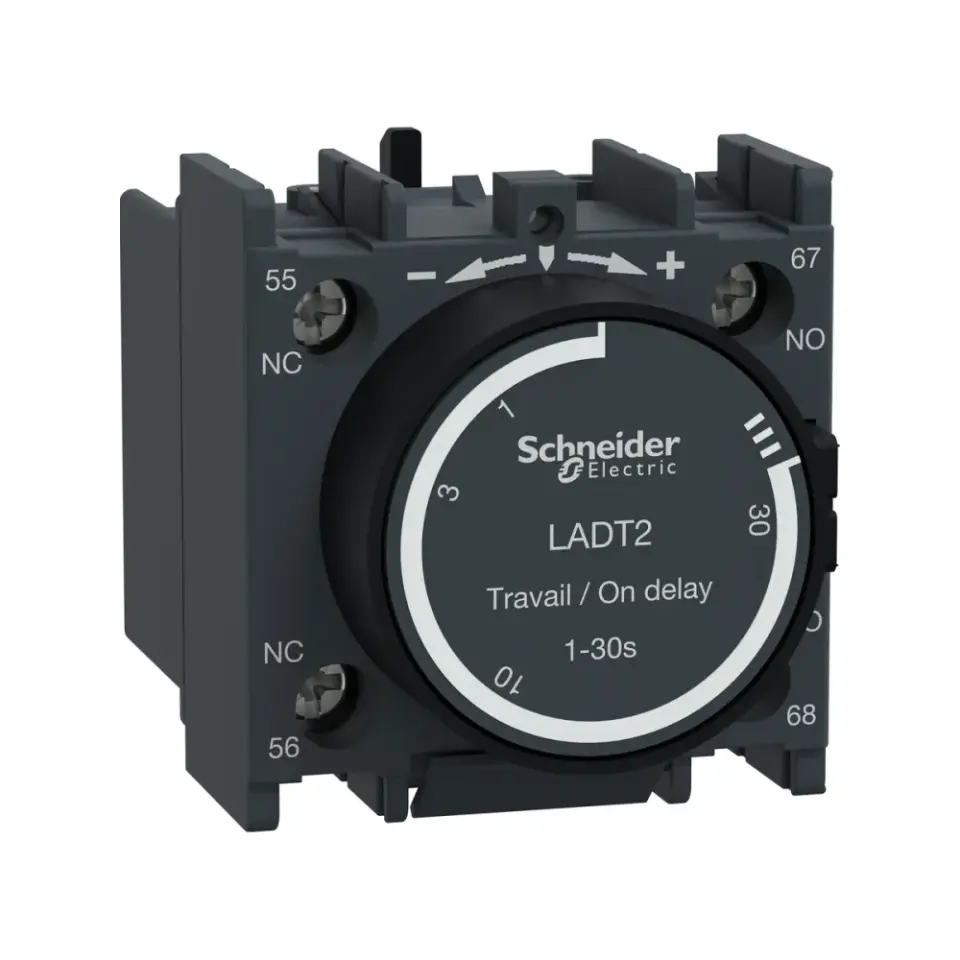 Schneider Electric LADT2, TeSys Deca, Çekmede Gecikmeli Pnömatik Zaman Rölesi, 0.1-30 sn