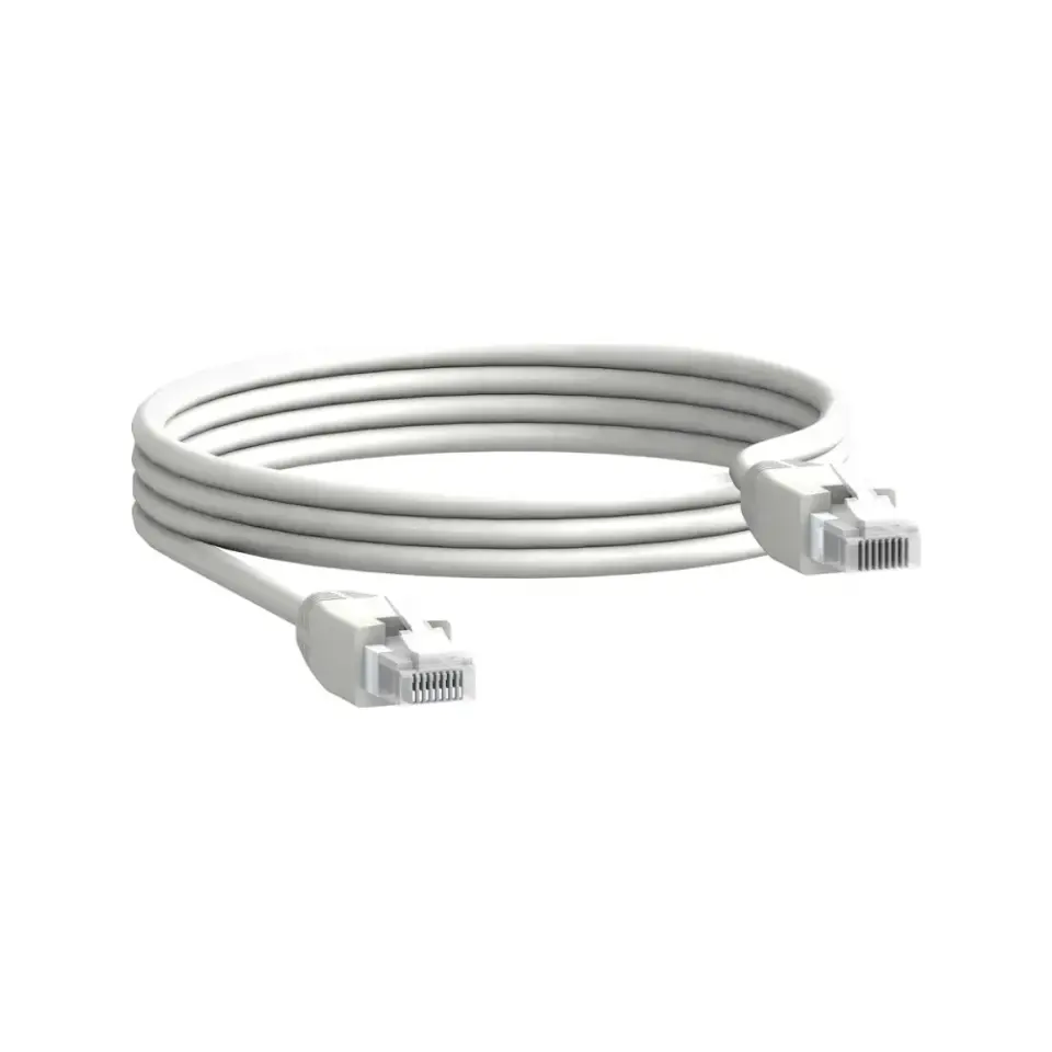 Schneider Electric TRV00830, MasterPact NT/NW, Ağ Kablosu 2xRJ45 Erkek, 3 m, 5'li Set