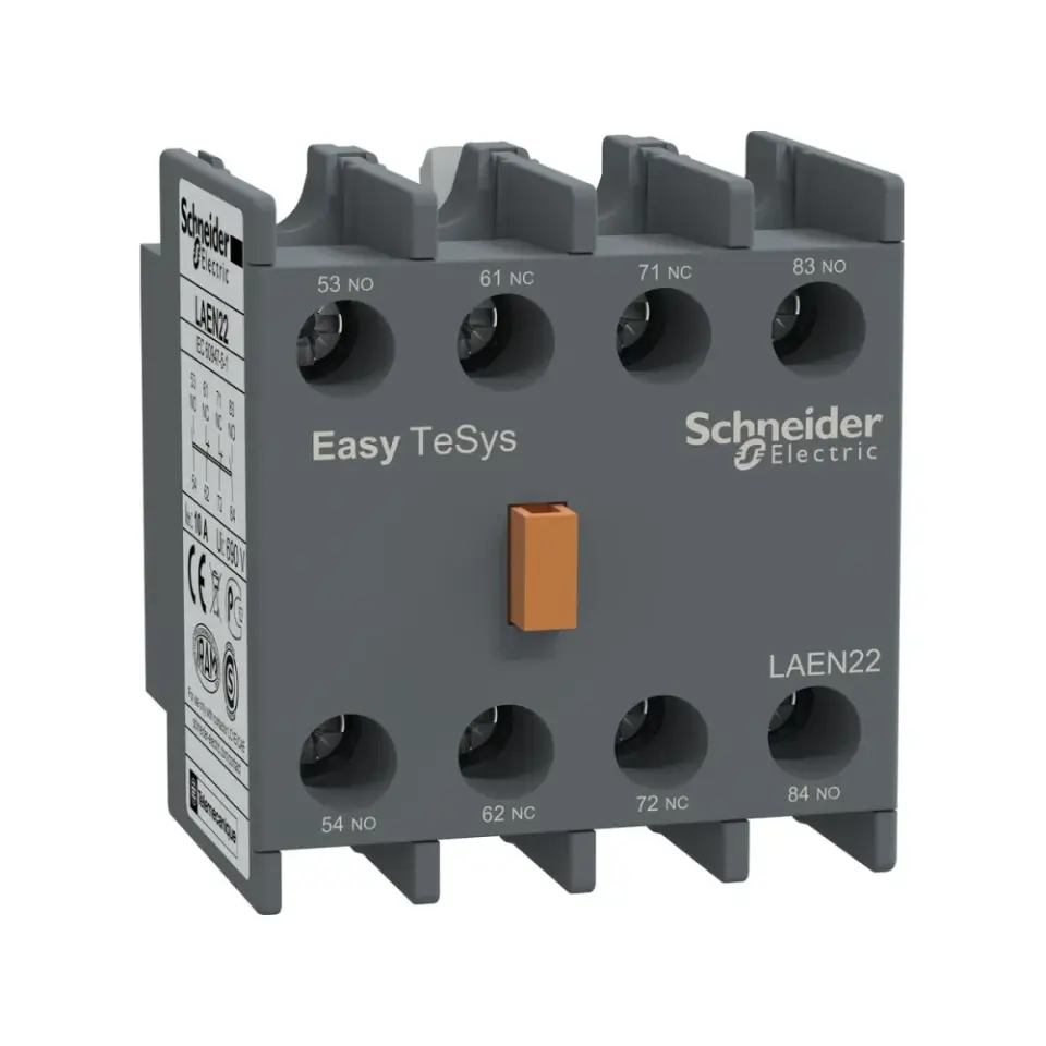 Schneider Electric LAEN22, EasyPact TVS, Kontatörler İçin Yardımcı Kontak Blok, 2NA+2NK