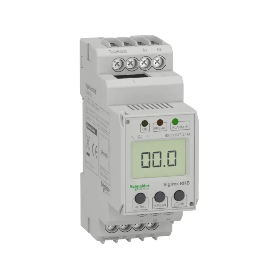 Schneider Electric LV481010, VigiPact, RHB B Tipi 30mA-3A Kaçak Akım Algılama Rölesi, 100-250 Volt AC/DC