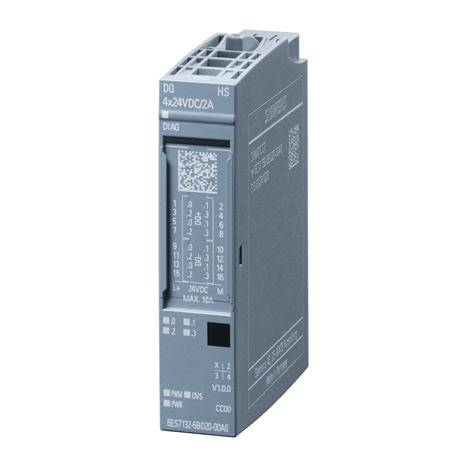 Siemens 6ES7132-6BD20-0DA0 4DQ, 24V, 2A, Dijital Giriş Modülü, High Speed ET-200SP