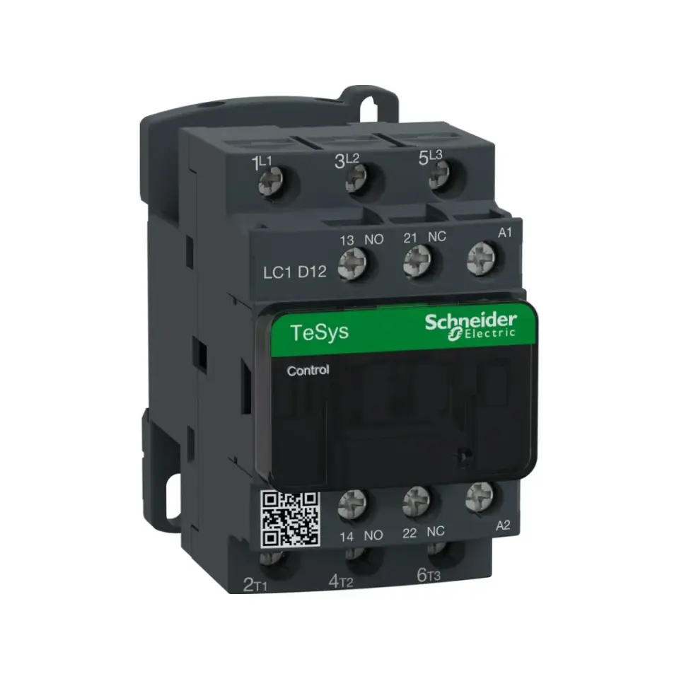 Schneider Electric LC1D12B7, TeSys Deca, 12 Amper, 5.5 kW, 3 Kutuplu, Kontaktör, 24 Volt AC, 1NA+1NK