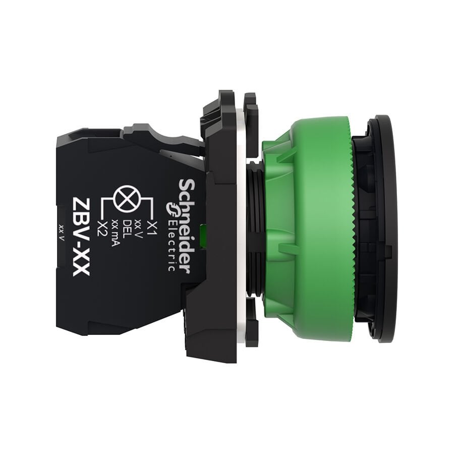 Schneider XB5FVB1 Sinyal lambaları LED”li 24 V AC/DC Yeşil Buton ve Akseuarları