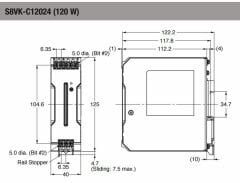 Omron 24V DC 5A S8VK-C12024 Ray Tipi Güç Kaynağı