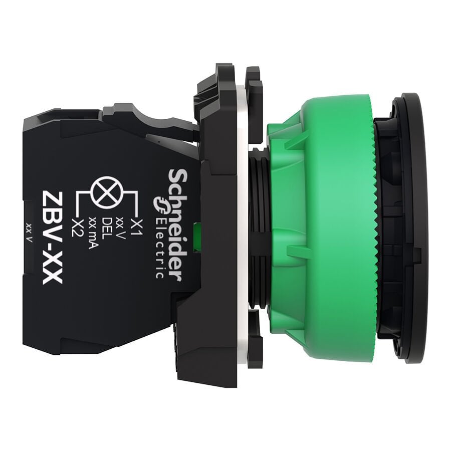 Schneider XB5FVB3 Sinyal lambaları LED”li 24 V AC/DC Kırmızı Buton ve Akseuarları