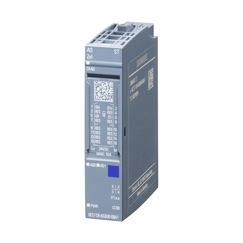 Siemens 6ES7135-6GB00-0BA1 AQ 2xI Analog Çıkış Modülü, Standart ET-200SP